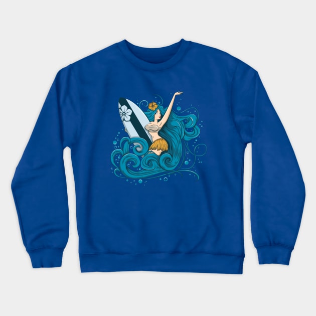 Fatal Wave Crewneck Sweatshirt by Thegreen